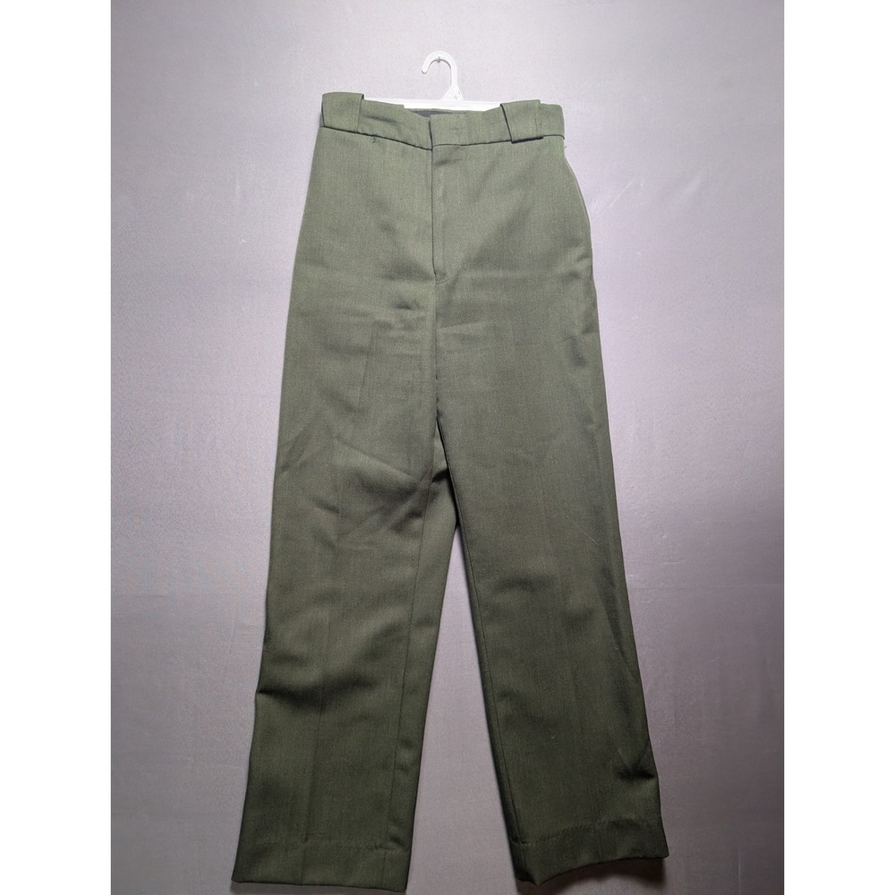 Vintage US Army Uniform Pants Women's 8 Olive Green Wool Blend High Waisted